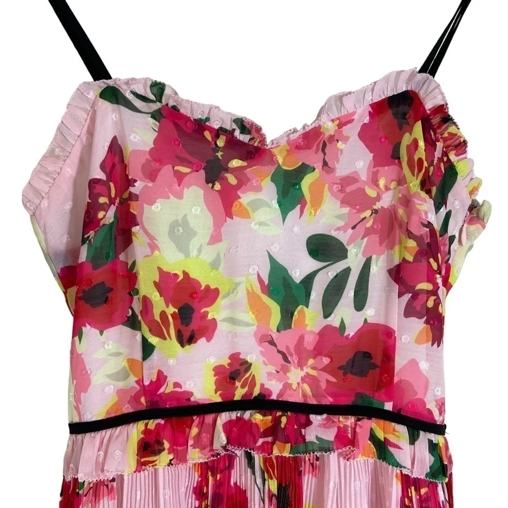 Anthropologie Foxiedox Floral Pleated Dress